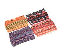 NIYANGLE 4 Piezas Diademas Africanas Anchas para Mujer de Retro con Estampado Accesorios de Yoga y Deporte Cómodo y Seguro para Cabello y Peinados