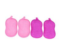 NIYANGLE 4 Piezas Esponjas de Baño Forma de Cacahuete para Ducha Infantil Cepillo de Baño de Esponja para Uso Diario la Bañera