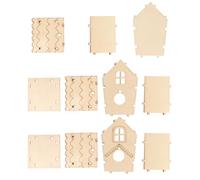 NIYANGLE 4 Piezas Nido de Pájaro de Madera DIY Adultos Herramientas de Pintura, Diseño Amarillo, Acabado Fino y Suave, Adecuado para Decoración Interior y Exterior