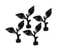 NIYANGLE 4 Piezas Remates para Barras de Cortina de Forja Tapas Decorativas Hierro Mate Negro Accesorio Práctico para Final de Barra de Cortinas sin Tornillos Diseño Elegante