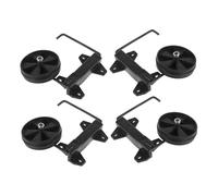 NIYANGLE 4 Piezas Ruedas De Carrito De Compras Ruedas Triangulares De Carro Ruedas del Contenedor De Almacenamiento Ruedas De Carro De Plataforma Rodante Rueda De Carreta El Plastico Black