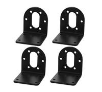 NIYANGLE 4 Piezas Soporte de Montaje del Motor Asiento Fijo de Metal Negro para Motorreductor de Engranajes Dc Serie 37gb555 37gb520 37gb3530