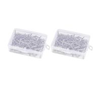 NIYANGLE 400 piezas Agujas de Acero para Fijar Pelucas Resistentes y Prácticas para Fabricación y Estilismo de Pelucas con Diseño Curvado para Mayor Estabilidad Paquete de Cajas de