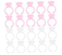 NIYANGLE 400piezas Copas Desechables Tinta Accesorios Anillos Maquillaje Taza Kit Profesional Pestañas Salones