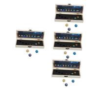 NIYANGLE 4juegos Adornos Del Sistema Solar Natural Educativo Para Decoración Del De Caja