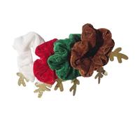 NIYANGLE 4piezas Banda Pelo de Asta de Ciervo Navideña Lazos Elásticos Pelo Accesorios Cabello de Mujer para Fiestas de Navidad