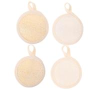 NIYANGLE 4piezas Exfoliantes Pads De Limpieza Facial Esponjas De Loofah Suaves Para Exfoliación y Cuidado Piel Diseño Práctico Para Tipo De Piel Para Limpieza Profunda y Suavidad