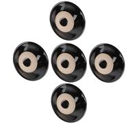 NIYANGLE 5 Cuencos de Barro Vintage para Condimentos y Salsas, Tazones de Cerámica Rústica Negros, 3 Onzas Cada Uno, Ideales para Mesa de Comedor y Restaurante, Contenedor de Alimentos