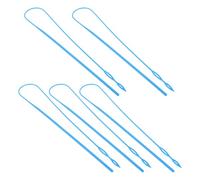 NIYANGLE 5 Enhebradores de Cordón Flexibles de Plástico Azul para Costura Diy, Herramienta para Enhebrar Elástico y Cintas en Pantalones, Sudaderas y Manualidades, Utensilio