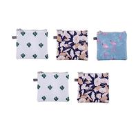 NIYANGLE 5 Piezas Bolsa De Almacenamiento De Toallas Higiénicas Organizador De Toallas Sanitarias Carteras con Cremallera para Mujer Exterior Perder Poliéster Paquete De Toallas Higiénicas
