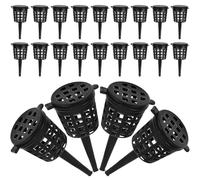 NIYANGLE 50 Cestas de Plástico con Tapa para Fertilizante Guano, Contenedor Portátil para Abono Bonsái, Diseño Cubierto que Protege Plantas y Previene Pérdidas