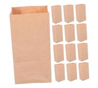 NIYANGLE 50 Pcs Bolsa de bolsas de marrones a granel bolsas de golosinas para fiestas bolsas de bolso del favor de fiesta tratar bolsas papel kraft Khaki