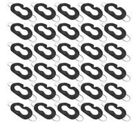 NIYANGLE 50 Unidades de Almohadillas Oculares Desechables Negras para Gafas Vr, Protectores Faciales No Tejidos Transpirables Anti-sudor 33x13 Cm para Viajes, Entrenamientos y Uso