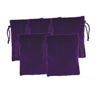 NIYANGLE 5piezas Bolsa De Franela Cordón Organizador De Cables De Viaje Unidades para Electrónica Morada Resistente