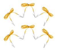 NIYANGLE 5piezas Cable de Tierra Antiestático con Doble Clip Cocodrilo y Terminal de Abrazaderas para Conexión Eléctrica Laboratorios y Producción