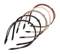NIYANGLE 5piezas Diademas Anudadas De Cuero Livianas y Antideslizantes Para Mujeres