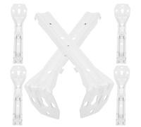 NIYANGLE 6 Piezas Código de Instalación de Cortinas Soporte de Montaje de Riel de Cortina para Techo Accesorios Hogar Herrajes de Fijación de Metal