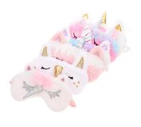 NIYANGLE 6 Piezas en el de unicornio máscara para dormir para el de uso diario Máscara de sueño adorable antifaz para dormir a granel lana de algodón