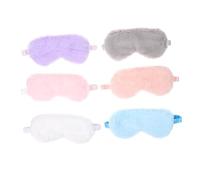 NIYANGLE 6 Piezas Máscara de de Máscaras Oculares de Peluche Transpirables y Tapones para Ojos Ajustables para y Reparador