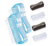 NIYANGLE 6 Piezas Pincel para Herramientas de Decoración de Uñas Cepillo para Limpiar Uñas Cepillo para Fregar para Manicura