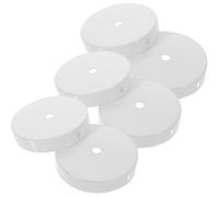 NIYANGLE 6 Piezas Placa de Montaje de Acero Blanco para Techo | Cubierta Galvanizada Recubrimiento, Compatibilidad Cajas de Techo, Instalación Ordenada y Soporte Robusto