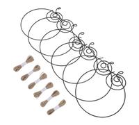 NIYANGLE 6 Piezas Soporte Espiral con Negro de Plantas Hierro Estructura Aéreas Geométrica, Soporte Libre de Sustrato de Fácil Instalación y Suculentas en Tillandsias Paredes y Hogares