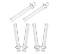 NIYANGLE 6 Soportes para Mechas de Lámparas de Aceite de Vidrio Transparente 4Mm X 25Mm Accesorios para Lámparas de Queroseno Tubos de Mecha Resistentes al Calor para Uso Doméstico y
