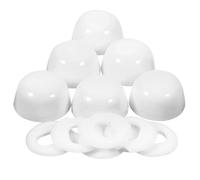 NIYANGLE 6 Tapas Decorativas Elegantes y Simples para Pernos de Inodoro de Abs, Fáciles de Instalar y Protección de Tornillos para Accesorios de Baño