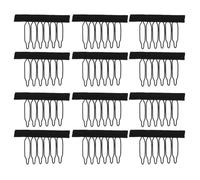 NIYANGLE 60 Pinzas de Acero al Carbono para Pelucas 6, Peines y Clips Negros y Uso Cómodo en Barberías y Bricolaje