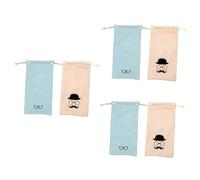 NIYANGLE 6piezas Bolsa De Almacenamiento Para Gafas De Sol Estuche Suave y Ligero Funda De Gafas De Viaje Diseño De Cordón