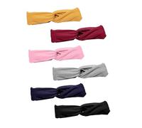 NIYANGLE 6piezas Diadema Para Mujer De Punto Sólido Diadema Cruzada Deportiva Turbante De Ala Ancha Para Yoga y Ejercicio Accesorios Cabello Cómodos