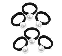 NIYANGLE 6piezas Gomas Elásticas Pelo Perlas Coleteros Para Mujer y Niña Accesorios Para Trenzas