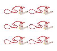 NIYANGLE 6piezas Silbatos del Zodiaco de Cerámica Pájaro Silbato de Agua con Cuerda para Colgar Juguete Musical para Hacer Ruido con Silbidos para Baño y Hogar