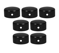 NIYANGLE 7 Piezas Cubierta del Extremo para Pasamanos de Madera en Acero Inoxidable Negro, Barrera contra Polvo y Diseño Elegante para Escaleras Interiores Comerciales