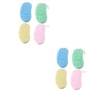 NIYANGLE 8 Piezas Esponja De Baño Cuerpo Cepillo Para Fregar La Espalda Herramientas De Limpieza Depurador De Baño Portátil Cepillo De Baño Para La Espalda Esponjas Familiar Niño Bañera