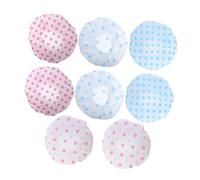 NIYANGLE 8 piezas Gorro de Ducha Reutilizable Gorro de Eva con Banda Elástica Bonete de Puntos para Hombres Mujeres y Niñas Salón y Cocina