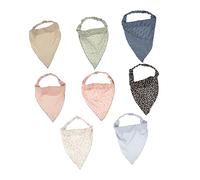 NIYANGLE 8 Piezas pañuelo en la cabeza hair topper headband pañuelo elástico pañuelo triangular para el pelo diademas de algodón bufanda de pelo de mujer pañuelo de pelo elástico tela