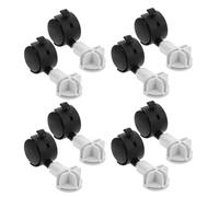 NIYANGLE 8 Ruedas Giratorias para Jaulas de Mascotas Mecanismo de Bloqueo Seguro, Material Abs y Hierro, Compatibles Tipo de Suelos, Pack de 8 Piezas Color Negro