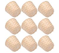 NIYANGLE 9 Cestas Tejidas de Bambú para Organizar Artículos Varios Gran Espacio y Diseño Elegante, Ideales para Balcón y Pasillo en Color Beige