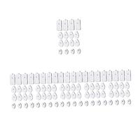 NIYANGLE 96 Piezas Parche De Instrumento De Masaje Parches De Silicona Parches De Electrodos Electrodos De Masaje Parches De Masajeador Almohadilla Autoadhesiva Blanca Portátil Silicona