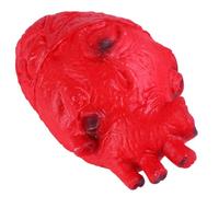 NIYANGLE Accesorio de Corazón de Halloween de Vinilo Rojo, Ligero y Portátil, Apariencia Realista para Decoración Aterradora en Fiestas y Escenas de Miedo