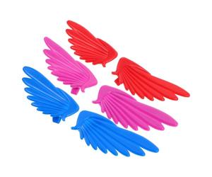 NIYANGLE Accesorios de Decoración para Patines Alas Pequeñas de Pvc, 6 Piezas Coloridas y Fáciles de Llevar, Ideales para Patines y Zapatos en Interiores y Exteriores