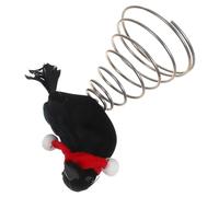 NIYANGLE Adorno Metálico de Cuervo con Bufanda Roja para Árbol de Navidad Decorativo y Realista Figurita para Fiestas y Decoración Festiva de Temporada