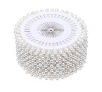NIYANGLE Alfileres de Perla para Coser 480 Piezas Alfiler Cabeza Grande de Perla Blanca de Hierro Broche de Flor para Ramos de Boda y San Valentín Adecuado para Manualidades y
