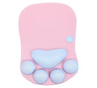 NIYANGLE Alfombrilla para Ratón con Reposamuñecas de Gel Diseño Pata de Gato Antideslizante Cómoda para Oficina y Gaming Portátil Rosa Azul