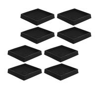 NIYANGLE Almohadillas de Goma Cuadradas Antideslizantes para Patas de Muebles 8 Piezas 84 CM Negro Protectores para Ruedas de Muebles Ideales para Sofás Sillas Mesas y Suelos