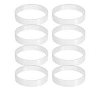NIYANGLE Anillos de Copa para Hoyo de Golf de 8 Piezas en Plástico Blanco, Marcador Preciso y Protección contra Erosión para Práctica y Mantenimiento en Campo de Golf
