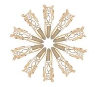 NIYANGLE Anillos de Metal para Uñas Postizas , 10 Puntas Ajustables para Cosplay y Sesiones de Fotos de Disfraces