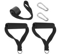 NIYANGLE Asas Ergonómicas para Bandas de Resistencia Portátiles, Accesorio de Gimnasio Espuma y Metal, Juego de 2 Manijas 1 Anclaje de Puerta 2 Mosquetones, Adecuado para Entrenamiento