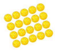 NIYANGLE Balones de Práctica de Golf Huecas de Plástico Perforadas 48 Unidades Color Amarillo para Interiores y Patio, Accesorio de Entrenamiento Portátil y Mejora de Precisión